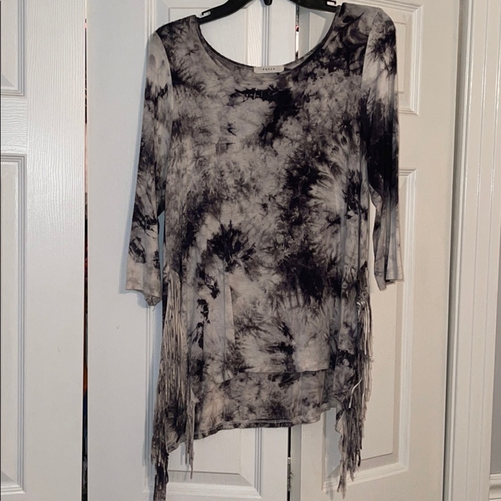 Tie dye Fringe Blouse